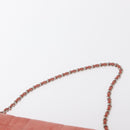 CHANEL Choco Bar Line Chain Shoulder Bag Suede Pink CC Auth ka046-9