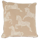 HERMES Cushion Canvas Beige Auth ka047-1