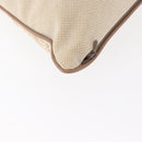 HERMES Cushion Canvas Beige Auth ka047-10