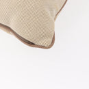 HERMES Cushion Canvas Beige Auth ka047-14