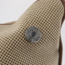 HERMES Cushion Canvas Beige Auth ka047-14