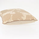 HERMES Cushion Canvas Beige Auth ka047-6