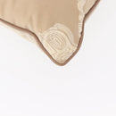 HERMES Cushion Canvas Beige Auth ka047-7