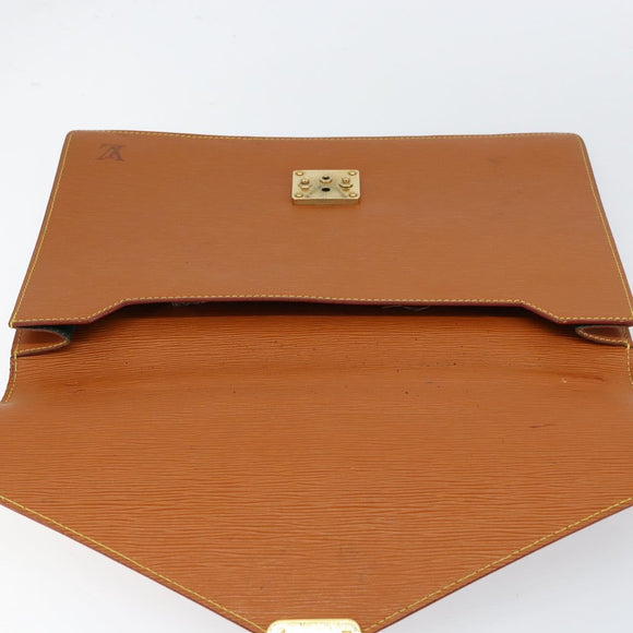 LOUIS VUITTON Epi Serviette Conseiller Zipangu Gold M54428 LV Auth ka051