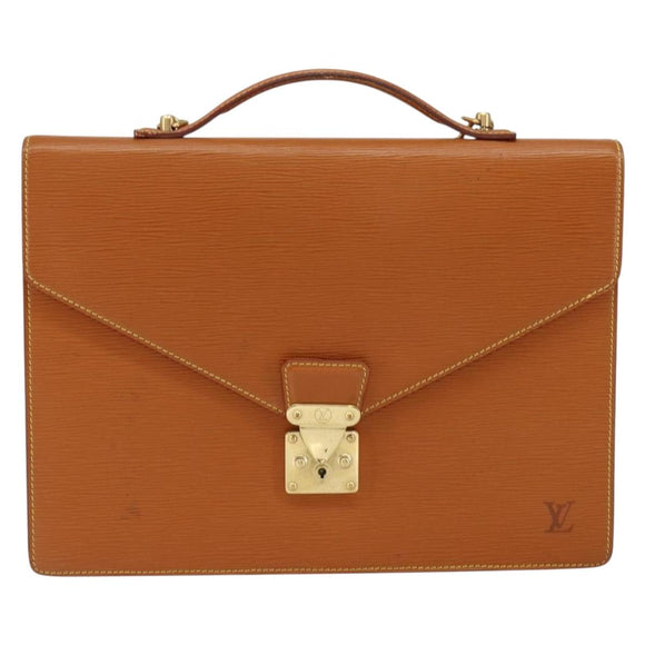 LOUIS VUITTON Epi Serviette Conseiller Zipangu Gold M54428 LV Auth ka051