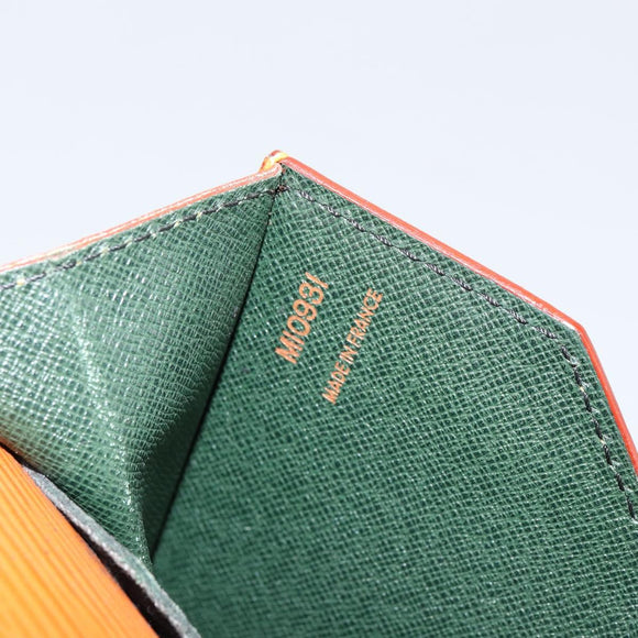 LOUIS VUITTON Epi Serviette Conseiller Zipangu Gold M54428 LV Auth ka051