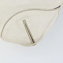 GUCCI Shoulder Bag Leather White Gold 154392 Auth ka056-13