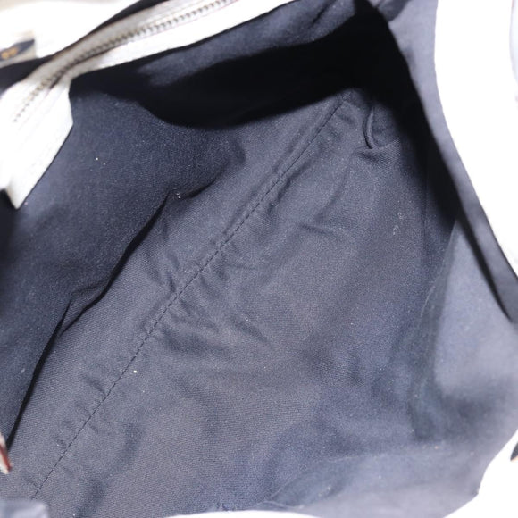 GUCCI Shoulder Bag Leather White Gold 154392 Auth ka056