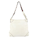 GUCCI Shoulder Bag Leather White Gold 154392 Auth ka056-3
