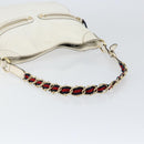 GUCCI Shoulder Bag Leather White Gold 154392 Auth ka056-7