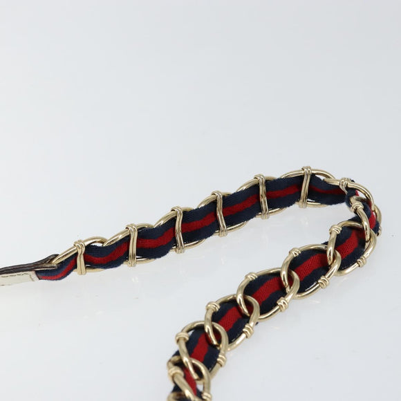 GUCCI Shoulder Bag Leather White Gold 154392 Auth ka056