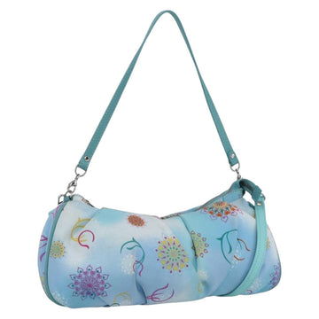 Salvatore Ferragamo Shoulder Bag Nylon 2way Light Blue Silver Auth ka057V