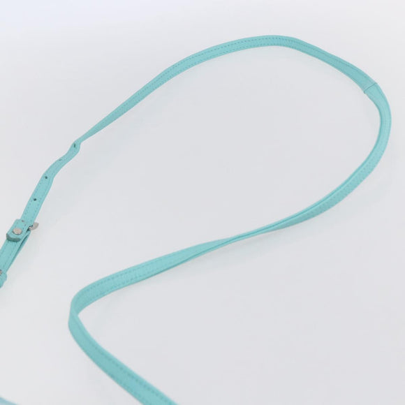 Salvatore Ferragamo Shoulder Bag Nylon 2way Light Blue Silver Auth ka057V