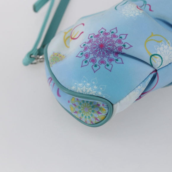 Salvatore Ferragamo Shoulder Bag Nylon 2way Light Blue Silver Auth ka057V