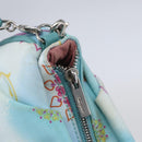 Salvatore Ferragamo Shoulder Bag Nylon 2way Light Blue Silver Auth ka057V-16