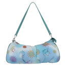 Salvatore Ferragamo Shoulder Bag Nylon 2way Light Blue Silver Auth ka057V-13