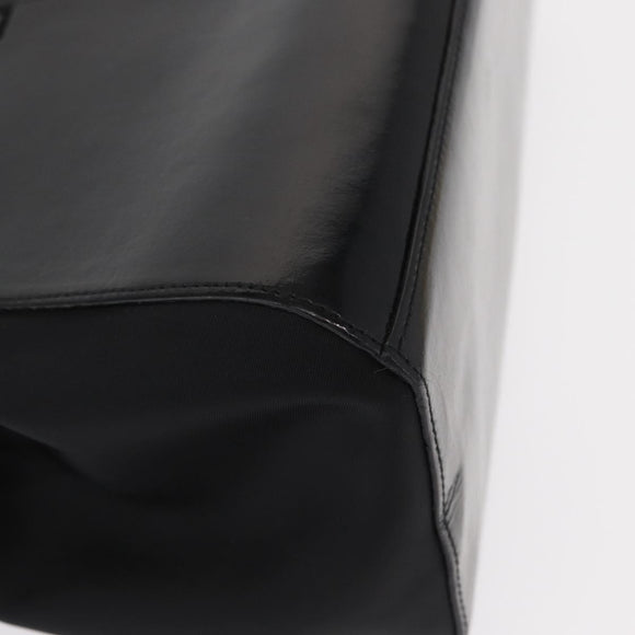 GIVENCHY Hand Bag Leather Black Silver Auth ka060