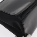 GIVENCHY Hand Bag Leather Black Silver Auth ka060-15