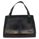 GIVENCHY Hand Bag Leather Black Silver Auth ka060-13