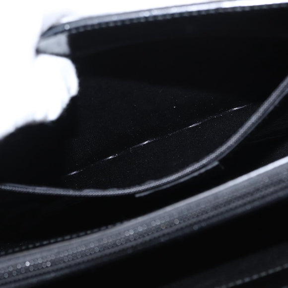 GIVENCHY Hand Bag Leather Black Silver Auth ka060