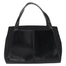 GIVENCHY Hand Bag Leather Black Silver Auth ka060-2