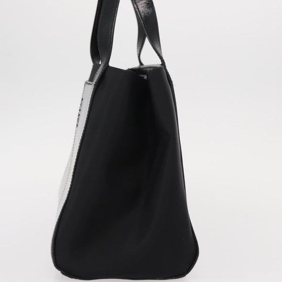 GIVENCHY Hand Bag Leather Black Silver Auth ka060
