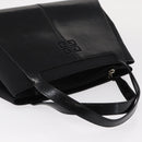 GIVENCHY Hand Bag Leather Black Silver Auth ka060-6