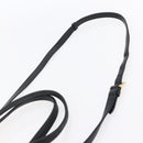 PRADA Hand Bag Leather 2way Black Gold Auth ka061-14