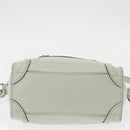CELINE Luggage Nano Shopper Hand Bag Leather 2way Light Blue Silver Auth ka062-5