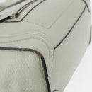 CELINE Luggage Nano Shopper Hand Bag Leather 2way Light Blue Silver Auth ka062-9