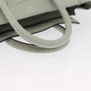 CELINE Luggage Nano Shopper Hand Bag Leather 2way Light Blue Silver Auth ka062-7