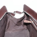 FENDI Zucca Canvas Hand Bag Black Brown Silver Auth ka063-20