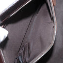 FENDI Zucca Canvas Hand Bag Black Brown Silver Auth ka063-22