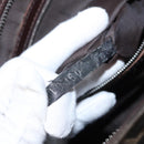 FENDI Zucca Canvas Hand Bag Black Brown Silver Auth ka063-12