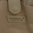 CHANEL Tote Bag Canvas Leather Blue White CC Auth ka064-10