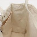 CHANEL Tote Bag Canvas Leather Blue White CC Auth ka064-18