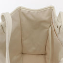 CHANEL Tote Bag Canvas Leather Blue White CC Auth ka064-19