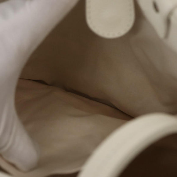 CHANEL Tote Bag Canvas Leather Blue White CC Auth ka064