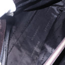 BURBERRY Nova Check Hand Bag Canvas Leather Beige Silver Auth ka065-11