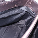 BURBERRY Nova Check Hand Bag Canvas Leather Beige Silver Auth ka065-18