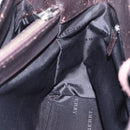 BURBERRY Nova Check Hand Bag Canvas Leather Beige Silver Auth ka065-19