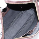 BURBERRY Nova Check Shoulder Bag Canvas Beige Silver Auth ka066-16