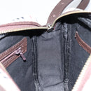 BURBERRY Nova Check Shoulder Bag Canvas Beige Silver Auth ka066-17