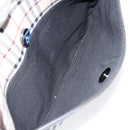 BURBERRY Nova Check Shoulder Bag Canvas Beige Silver Auth ka066-20