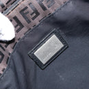 FENDI Zucchino Canvas Hand Bag Black Brown Auth ka067-19