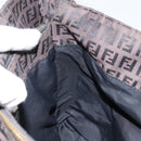 FENDI Zucchino Canvas Hand Bag Black Brown Auth ka067-20