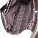 BURBERRY Nova Check Shoulder Bag Canvas Beige Silver Auth ka069-12