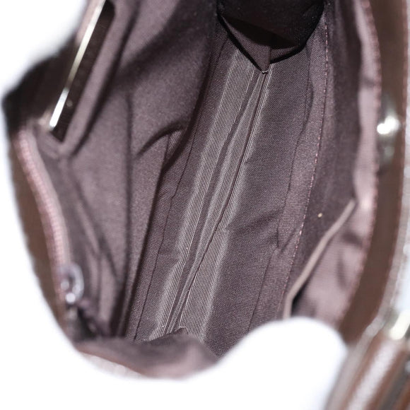 BURBERRY Nova Check Shoulder Bag Canvas Beige Silver Auth ka069