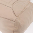 PRADA Shoulder Bag Leather Beige Silver Auth ka071-9
