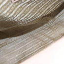 PRADA Shoulder Bag Leather Beige Silver Auth ka071-11